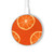 S3946 Seamless Orange Pattern Kabelloses Ladegerät Pad 15W Typ-C iPhone Android LED Licht Ladestation