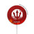 S2803 Fire Red Devil Spear Symbol Magnetisches kabelloses Ladepad mit MagSafe 15W für iPhone 16 15 14 13 12