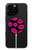 S2933 Pink Lips Kisses on Black Magnetisches kabelloses Ladepad mit MagSafe 15W für iPhone 16 15 14 13 12