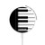 S3078 Black and White Piano Keyboard Magnetisches kabelloses Ladepad mit MagSafe 15W für iPhone 16 15 14 13 12