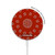 S3355 Bandana Red Pattern Magnetisches kabelloses Ladepad mit MagSafe 15W für iPhone 16 15 14 13 12