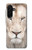S2399 White Lion Face Hülle Schutzhülle Taschen für Samsung Galaxy A26