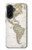 S0604 World Map Hülle Schutzhülle Taschen für Samsung Galaxy A36