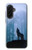 S0935 Wolf Howling in Forest Hülle Schutzhülle Taschen für Samsung Galaxy A36