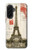 S2108 Eiffel Tower Paris Postcard Hülle Schutzhülle Taschen für Samsung Galaxy A36