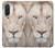 S2399 White Lion Face Hülle Schutzhülle Taschen für Samsung Galaxy A36