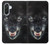 S2823 Black Wolf Blue Eyes Face Hülle Schutzhülle Taschen für Samsung Galaxy A36