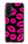 S2933 Pink Lips Kisses on Black Hülle Schutzhülle Taschen für Samsung Galaxy A36
