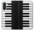 S3078 Black and White Piano Keyboard Hülle Schutzhülle Taschen für Samsung Galaxy A36