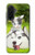 S3795 Kitten Cat Playful Siberian Husky Dog Paint Hülle Schutzhülle Taschen für Samsung Galaxy A36