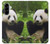 S1073 Panda Enjoy Eating Hülle Schutzhülle Taschen für Samsung Galaxy A56