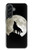 S1981 Wolf Howling at The Moon Hülle Schutzhülle Taschen für Samsung Galaxy A56