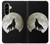 S1981 Wolf Howling at The Moon Hülle Schutzhülle Taschen für Samsung Galaxy A56