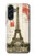 S2108 Eiffel Tower Paris Postcard Hülle Schutzhülle Taschen für Samsung Galaxy A56