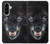 S2823 Black Wolf Blue Eyes Face Hülle Schutzhülle Taschen für Samsung Galaxy A56