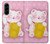 S3025 Pink Maneki Neko Lucky Cat Hülle Schutzhülle Taschen für Samsung Galaxy A56