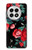 S3112 Rose Floral Pattern Black Hülle Schutzhülle Taschen für OnePlus 13
