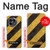 S2231 Yellow and Black Line Hazard Striped Hülle Schutzhülle Taschen für OnePlus 13R
