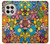 S3281 Colorful Hippie Flowers Pattern Hülle Schutzhülle Taschen für OnePlus 13R