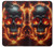 S3986 Fire Skull Hülle Schutzhülle Taschen für iPhone 16e, 17e