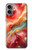 S4012 Red Marble Gold Veins Hülle Schutzhülle Taschen für iPhone 16 plus