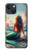 S4006 Oil Painting Mermaid Hülle Schutzhülle Taschen für iPhone 14