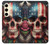 S4015 Skull American Flag Hülle Schutzhülle Taschen für Samsung Galaxy S24