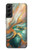 S3993 Green Marble Gold Veins Hülle Schutzhülle Taschen für Samsung Galaxy S22 Plus
