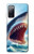S4004 Oil Color Painting Giant Shark Hülle Schutzhülle Taschen für Samsung Galaxy S20 FE