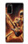 S3984 Fire Skeleton Playing Guitar Hülle Schutzhülle Taschen für Samsung Galaxy S20
