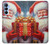 S4029 Xmas Smiling Santa Claus Gift Box Hülle Schutzhülle Taschen für Samsung Galaxy A15 5G