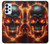S3986 Fire Skull Hülle Schutzhülle Taschen für Samsung Galaxy A23