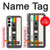 S4023 Vintage Rainbow Compact Cassette Hülle Schutzhülle Taschen für Samsung Galaxy A35 5G
