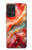 S4012 Red Marble Gold Veins Hülle Schutzhülle Taschen für Samsung Galaxy A52, Galaxy A52 5G