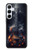 S3972 Burned Acoustic Guitar Graphic Hülle Schutzhülle Taschen für Samsung Galaxy A55 5G