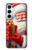 S4029 Xmas Smiling Santa Claus Gift Box Hülle Schutzhülle Taschen für Samsung Galaxy A55 5G
