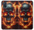 S3986 Fire Skull Hülle Schutzhülle Taschen für Samsung Galaxy A51