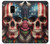 S4015 Skull American Flag Hülle Schutzhülle Taschen für Samsung Galaxy A8 (2018)