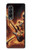 S3984 Fire Skeleton Playing Guitar Hülle Schutzhülle Taschen für Samsung Galaxy Z Fold 3 5G