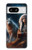 S3995 Grim Wolf Indian Girl Hülle Schutzhülle Taschen für Google Pixel 8