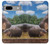 S4031 Baby Hippo Hippopotamus Family Hülle Schutzhülle Taschen für Google Pixel 7a