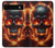 S3986 Fire Skull Hülle Schutzhülle Taschen für Google Pixel 6a S3986 Fire Skull Hülle Schutzhülle Taschen für Google Pixel 6a