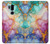 S4001 Multicolored Abstract Lilac Emerald Hülle Schutzhülle Taschen für LG G7 ThinQ