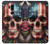 S4015 Skull American Flag Hülle Schutzhülle Taschen für LG G7 ThinQ