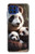 S4008 Panda Family Hülle Schutzhülle Taschen für Motorola One 5G