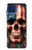 S4015 Skull American Flag Hülle Schutzhülle Taschen für Motorola One 5G