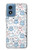 S4013 Seamless Cute Ghost Pattern Hülle Schutzhülle Taschen für Motorola Moto G Play 4G (2024)