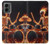 S3985 Fire Skull Drummer Hülle Schutzhülle Taschen für Motorola Moto G 5G (2024)