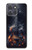 S3972 Burned Acoustic Guitar Graphic Hülle Schutzhülle Taschen für Motorola Moto G Power (2025)