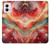 S4012 Red Marble Gold Veins Hülle Schutzhülle Taschen für Motorola Moto G Power 5G (2024)